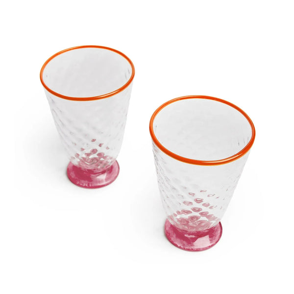 Ileana Makri Quilted Glasses Fuchsia (Set Of 2)