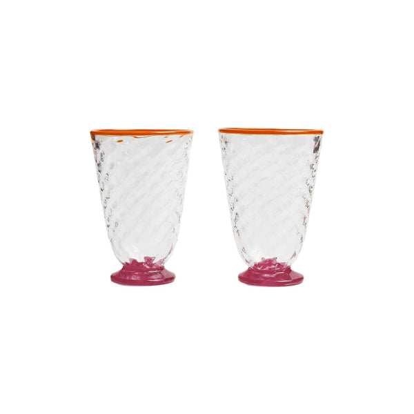 ileana makri Quilted Glasses Fuchsia (Set of 2)