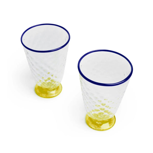 Ileana Makri Quilted Glasses Yellow (Set Of 2)
