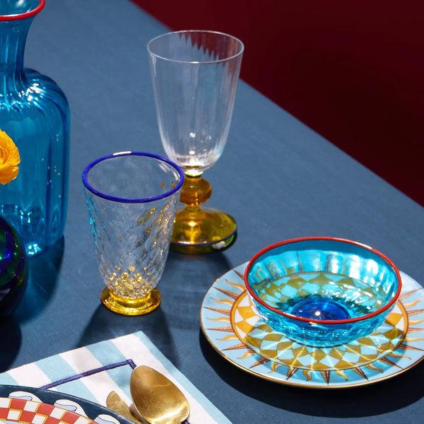 Ileana Makri Quilted Glasses Yellow (Set Of 2)