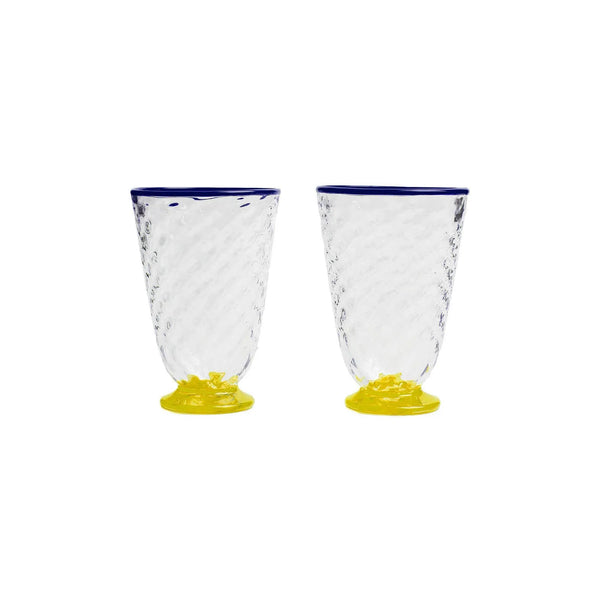 ileana makri Quilted Glasses Yellow (Set of 2)