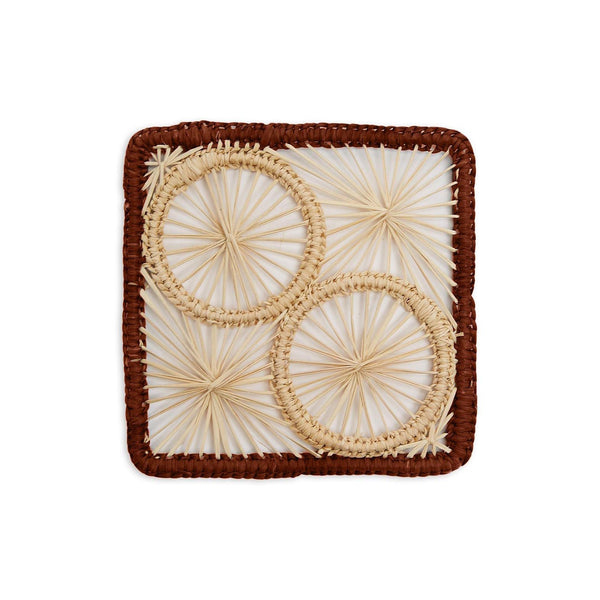 Ileana Makri Raffia Coasters (Set Of 4)