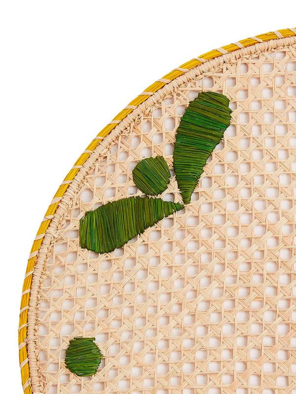 Ileana Makri Raffia Placemats Green (Set Of 2)
