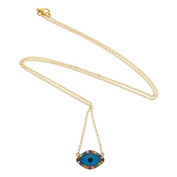 Ileana Makri Rainbow Oval Eye Necklace