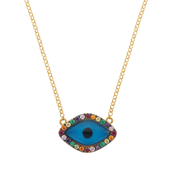 ileana makri Rainbow Oval Eye Necklace