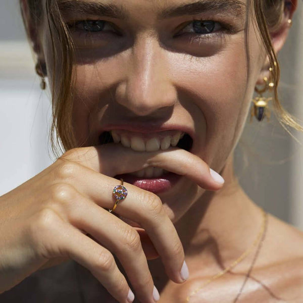 Ileana Makri Rainbow Peace Ring