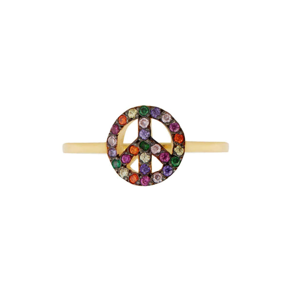 ileana makri Rainbow Peace Ring