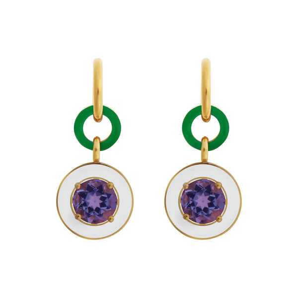 ileana makri Rhythm Earrings Purple Amethyst
