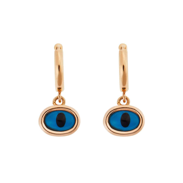 ileana makri Rose Mini Oval Eye Hoops