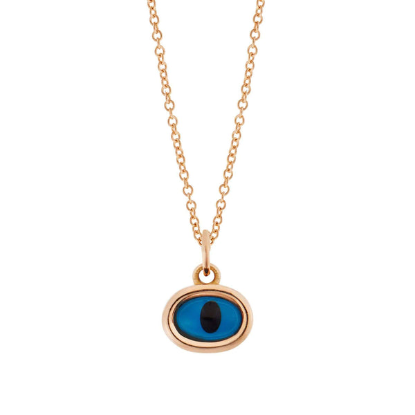 ileana makri Rose Mini Oval Eye Pendant