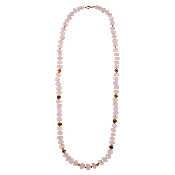 ileana makri Rose Quartz Beaded Necklace 211 (87cm)