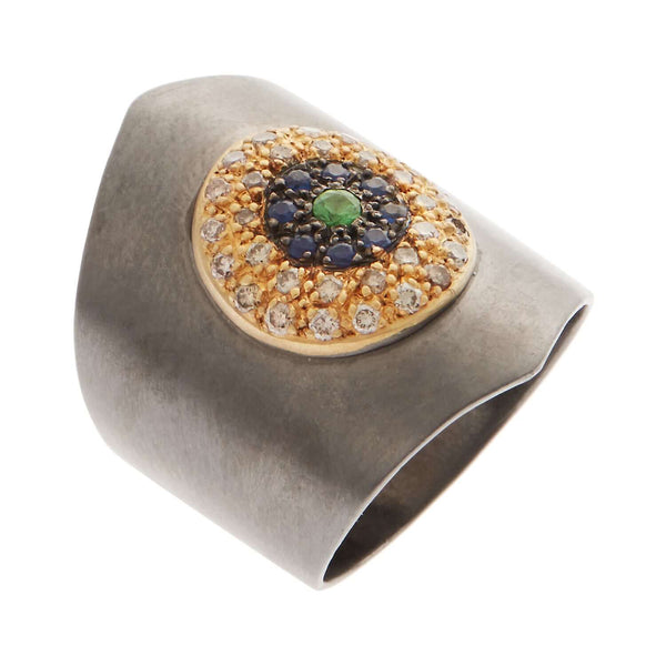 Ileana Makri Round Eye Shield Ring CHD-BS-TS
