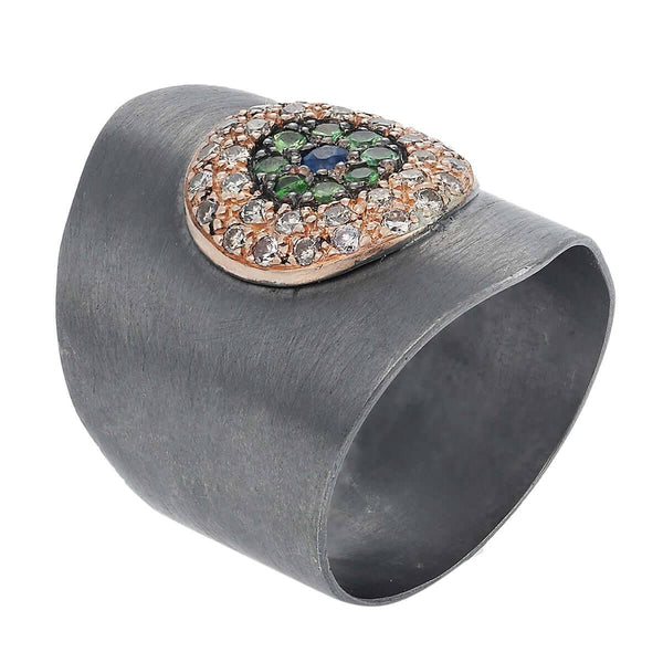 Ileana Makri Round Eye Shield Ring Slv