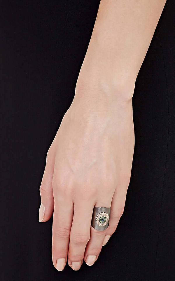 Ileana Makri Round Eye Shield Ring Slv