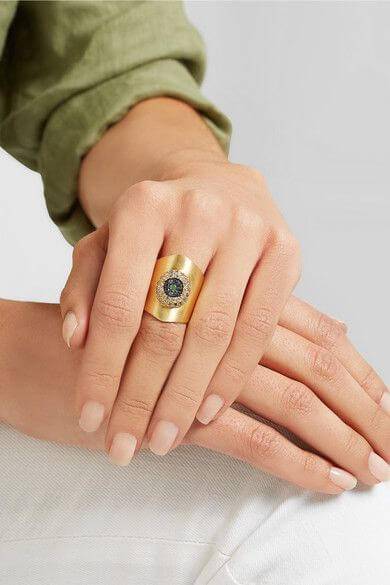 Ileana Makri Round Eye Shield Ring Y