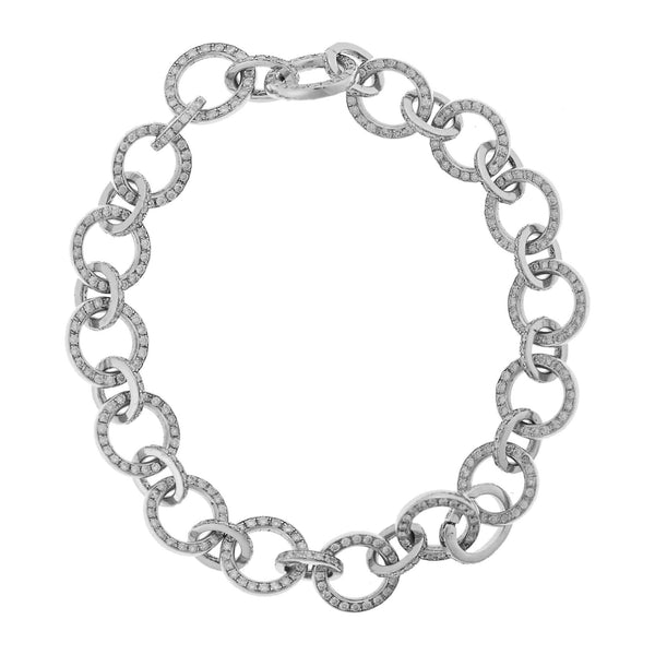 ileana makri Round Link Diamond Bracelet W-D