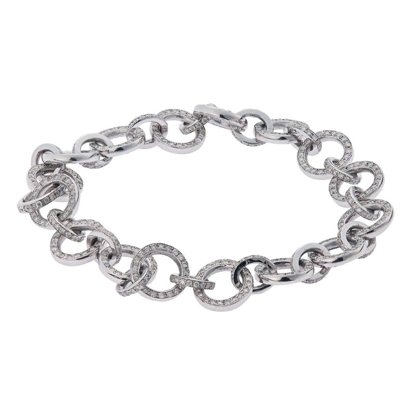 Ileana Makri Round Link Diamond Bracelet W-D