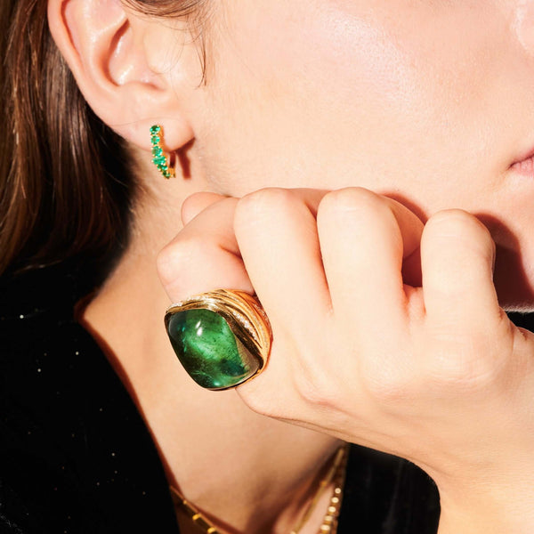 Ileana Makri Round Rivulet Hoops Y-EM