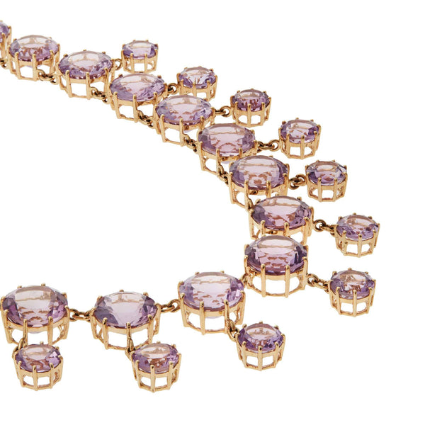 Ileana Makri Royal Necklace Pink Amethyst