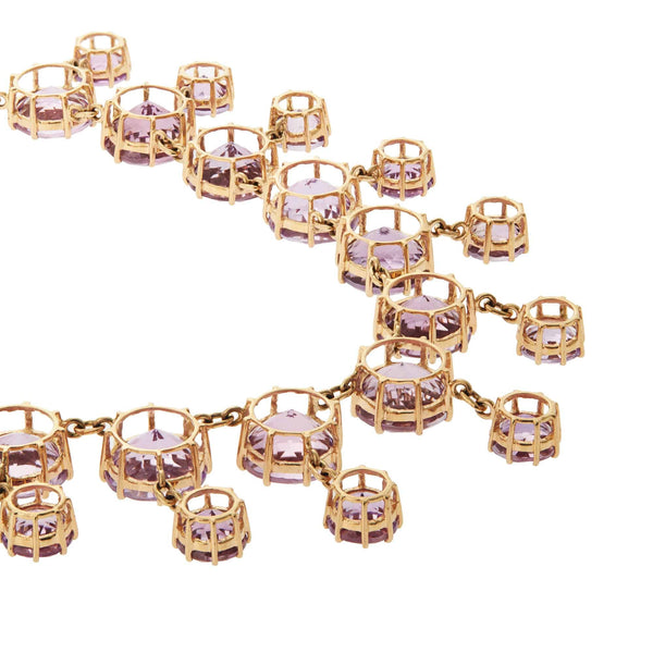 Ileana Makri Royal Necklace Pink Amethyst