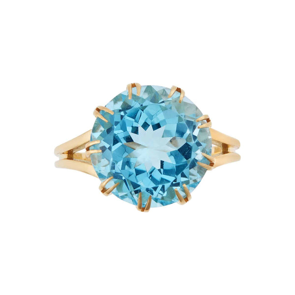 Ileana Makri Royal Ring Large Blue Topaz