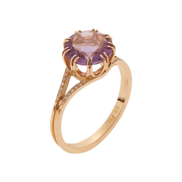 ileana makri Royal Ring Small Purple Amethyst