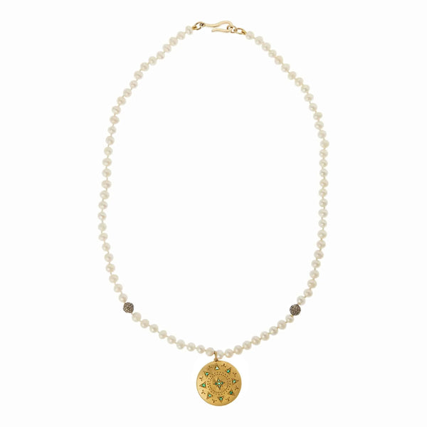 Ileana Makri Royal Star Pearl Necklace (44cm)