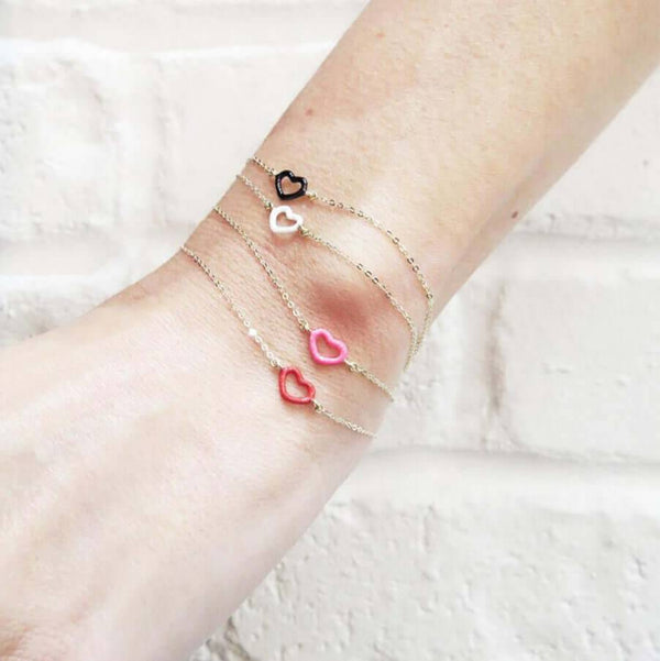 Ileana Makri Ruby Heart Bracelet