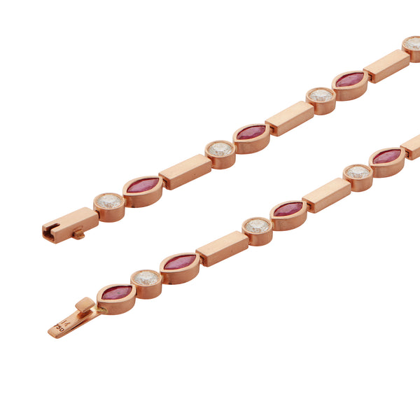 Ileana Makri Ruby Navette Stream Bracelet P-D-Ru