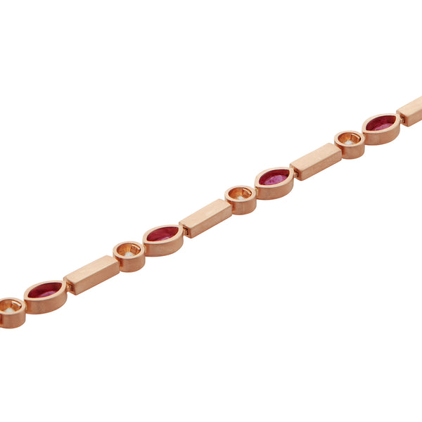 Ileana Makri Ruby Navette Stream Bracelet P-D-Ru