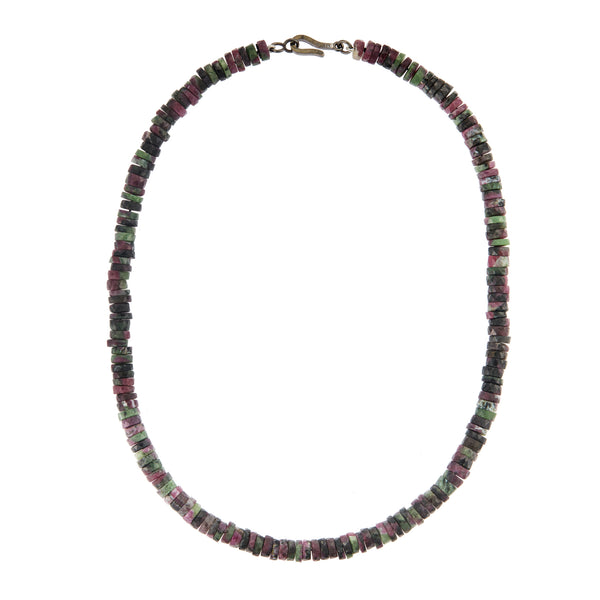 ileana makri Ruby Zoisite Beaded Necklace (45cm)