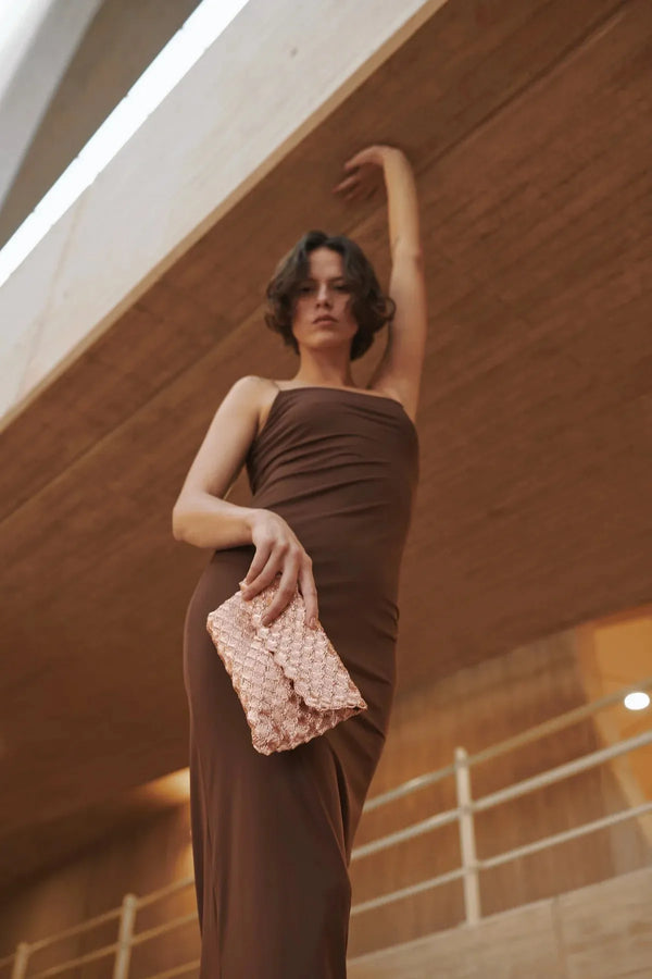 Ileana Makri Seashell Clutch Rose