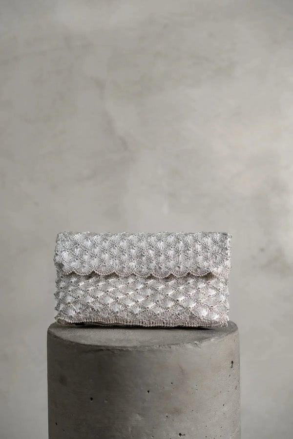 ileana makri Seashell Clutch Silver