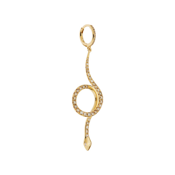 Ileana Makri Serpent Loop Pavé Earrings Y-CHD-D