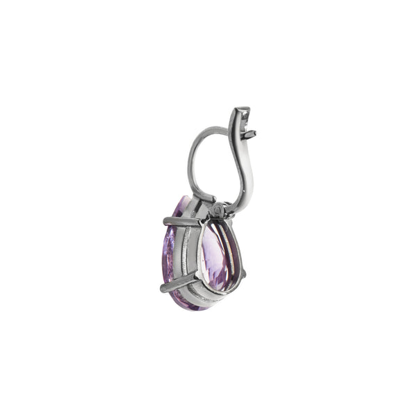 Ileana Makri Single Crown Drops Pink Amethyst