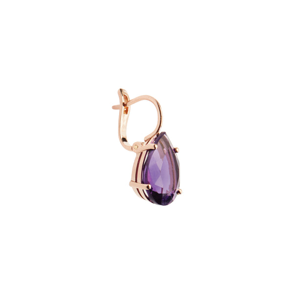 Ileana Makri Single Crown Drops Purple Amethyst