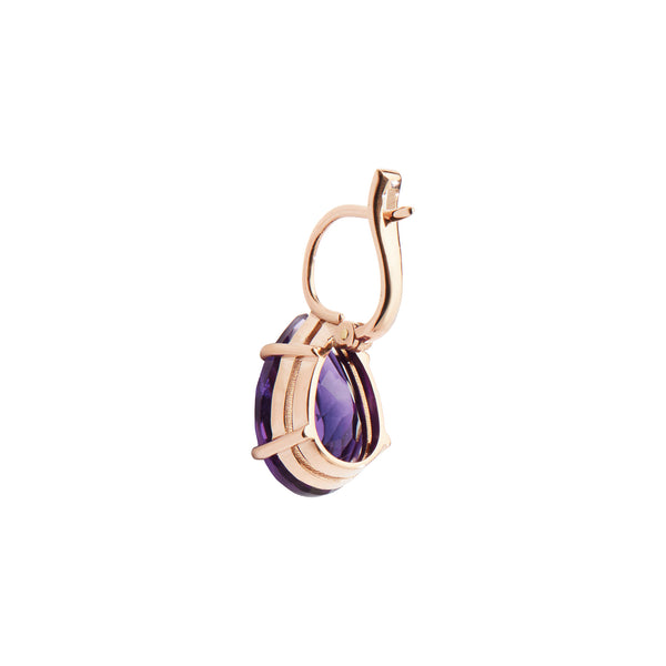 Ileana Makri Single Crown Drops Purple Amethyst