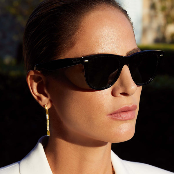 Ileana Makri Single Waterfall Earrings Y-D