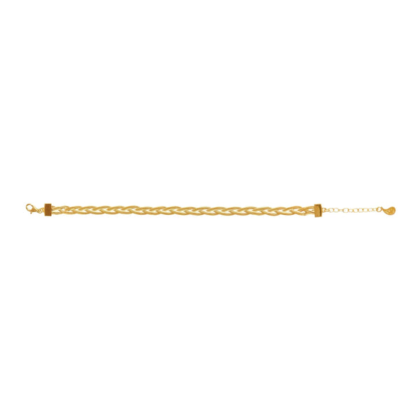 ileana makri Slim Braid Bracelet Slv-Yg
