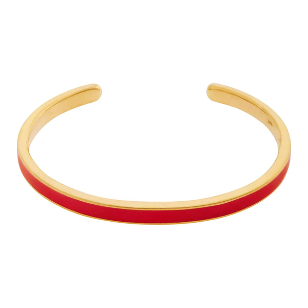ileana makri Slim Neon Orange Enamel Cuff