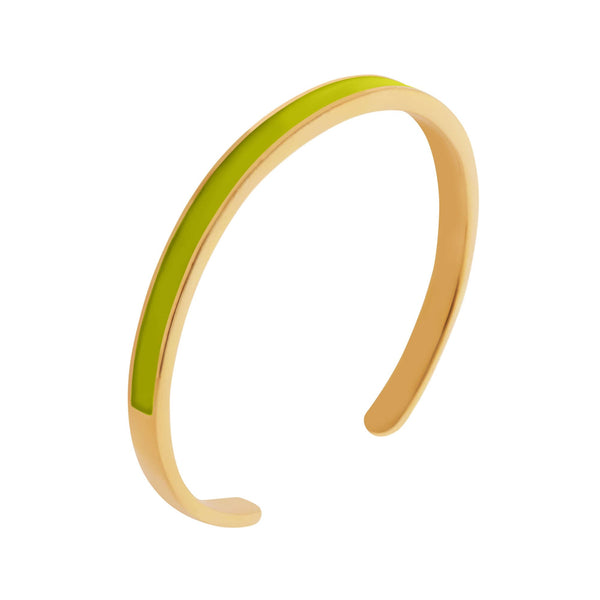 Ileana Makri Slim Neon Yellow Enamel Cuff