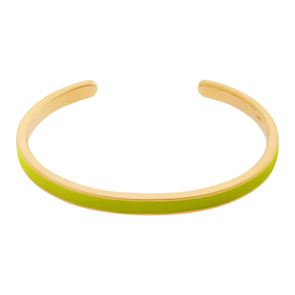 ileana makri Slim Neon Yellow Enamel Cuff