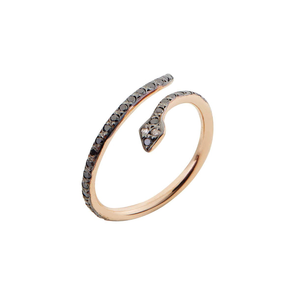 ileana makri Small Black Python Ring