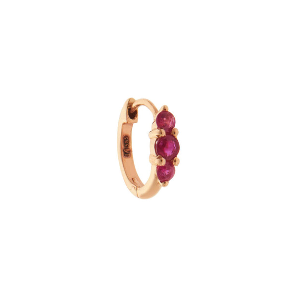 Ileana Makri Small Oval Hoops 3 Ruby Rivulet