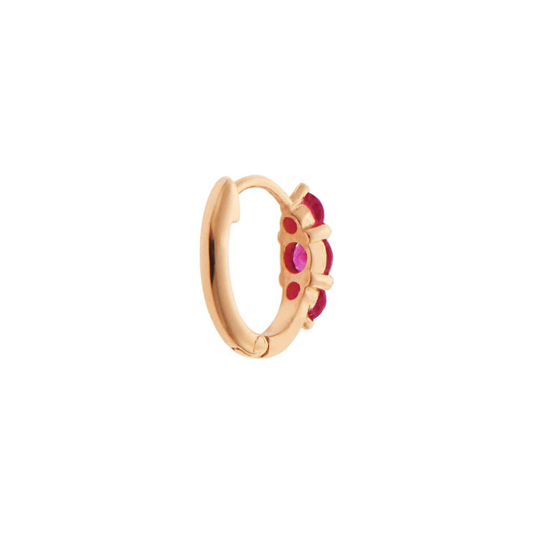Ileana Makri Small Oval Hoops 3 Ruby Rivulet