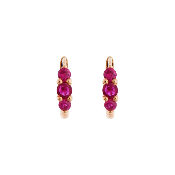 ileana makri Small Oval Hoops 3 Ruby Rivulet