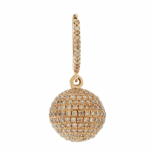 Ileana Makri Small Pave Clip Ball Earrings P-CHD