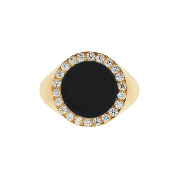 ileana makri Smooth Enamel Crystal Chevalier Ring