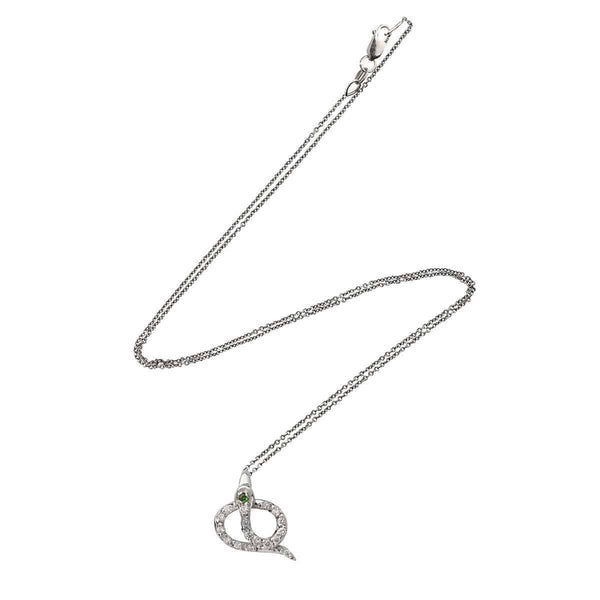 Ileana Makri Snake Pendant Pave W-D-Ts