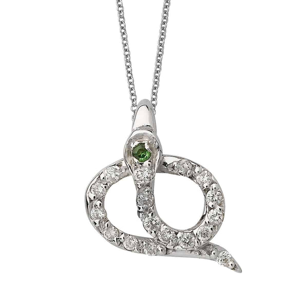 ileana makri Snake Pendant Pave W-D-Ts